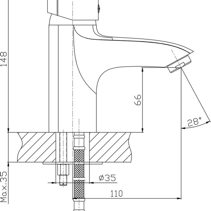 СМЕСИТЕЛ INTER CERAMIC QUADRAT