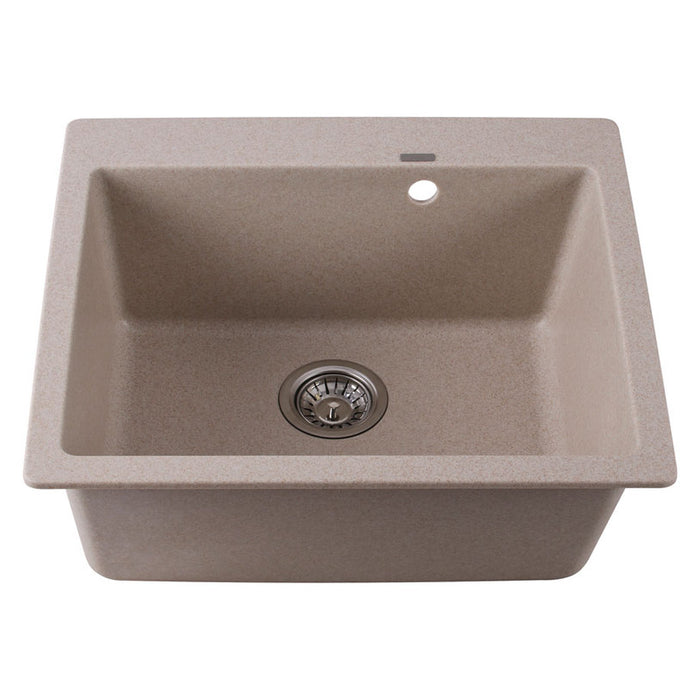 ГРАНИТНА КУХНЕНСКА МИВКА 8304 INTER CERAMIC ПРАВОЪГЪЛНА 57Х50Х22.5СМ ПЯСЪК