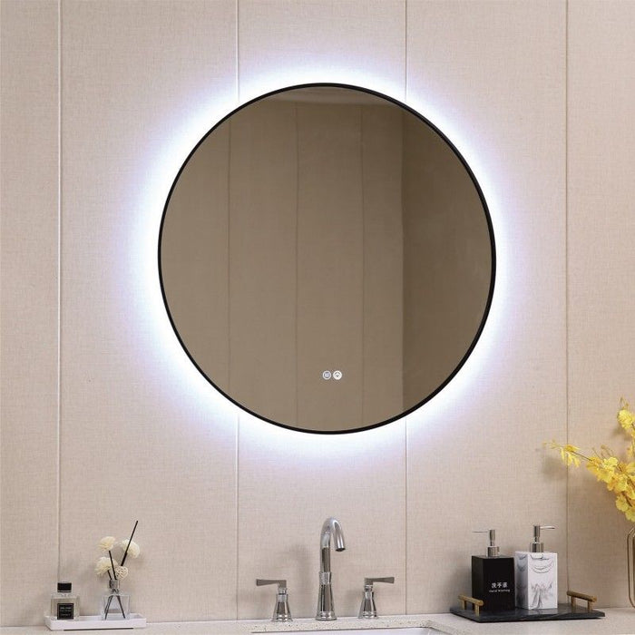 LED огледало за стена Inter Ceramic - ICL 1855/80, Ø80, черно