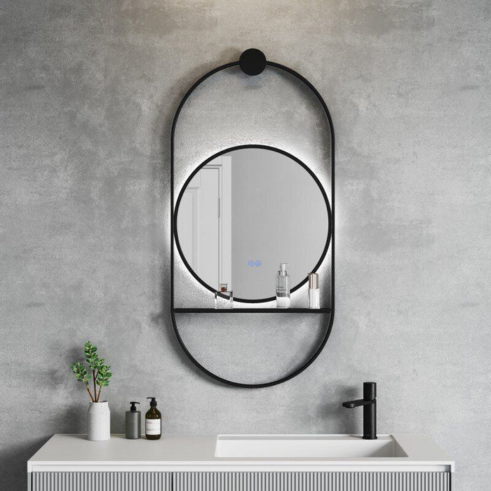 LED огледало Inter Ceramic - Savona, 60 x 120 cm, черен мат