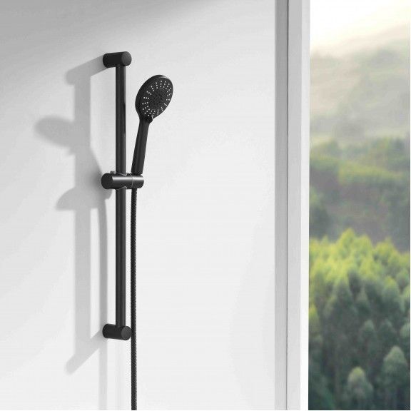 Комплект тръбно окачване Inter Ceramic - 6024MB, 5 функции, черен мат