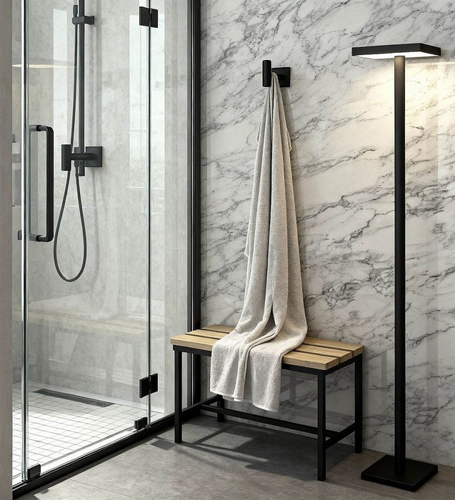 Единична закачалка за стена Inter Ceramic - Modena, 3850BM, черен мат