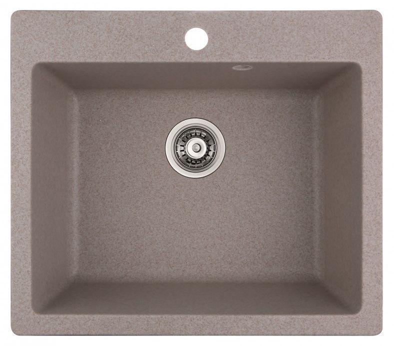Кухненска мивка Inter Ceramic - 8304 Central Hole, гранитна, бежова