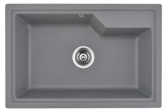 Кухненска мивка Inter Ceramic - ICGS 8315, гранитна, сива
