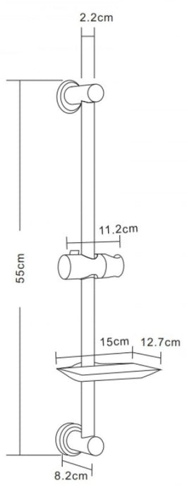 Тръбно окачване Inter Ceramic - 1019MW, бял мат