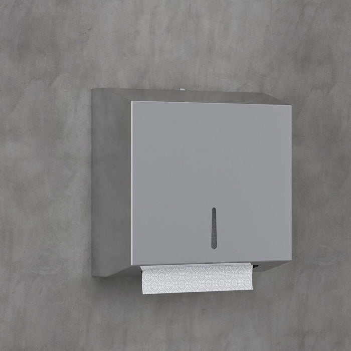 Диспенсър за хартиени кърпи Inter Ceramic - 8707, за стена, сатен