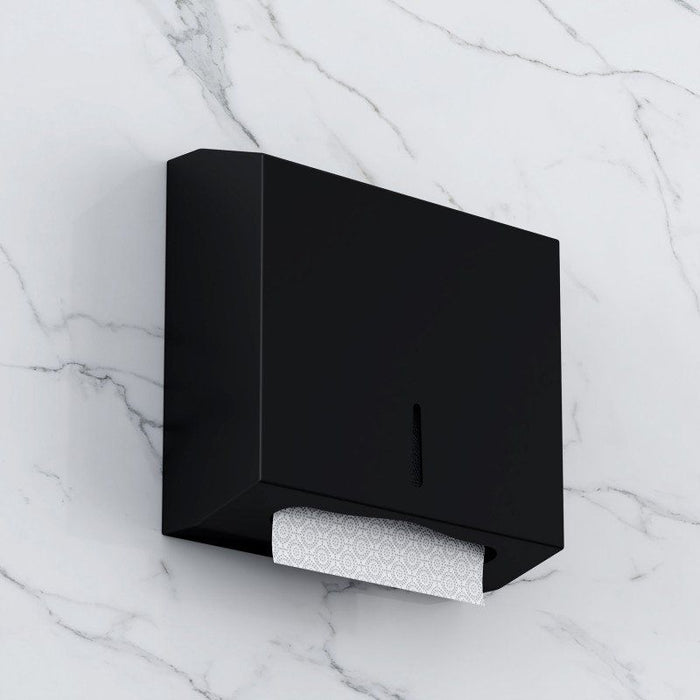 Диспенсър за хартия Inter Ceramic - 8707B, за стена, черен мат