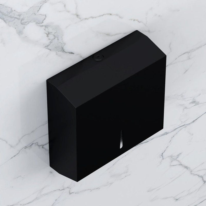Диспенсър за хартия Inter Ceramic - 8707B, за стена, черен мат