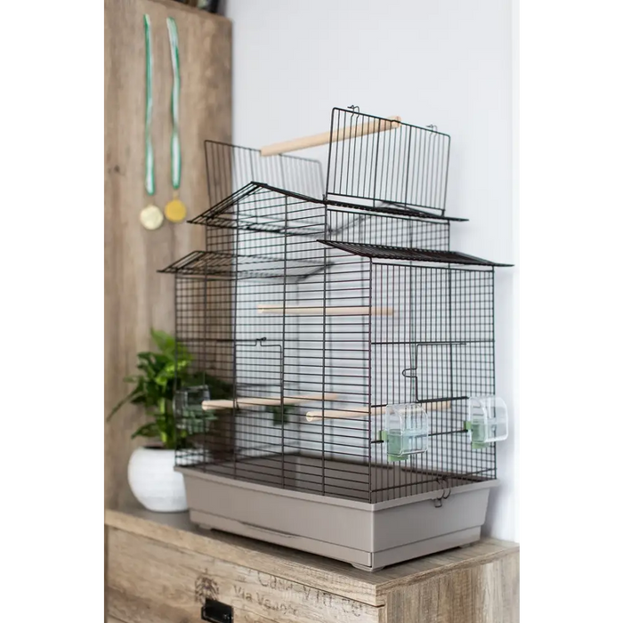 INTER-ZOO Iza 3 Japandi - клетка за птици - 58,5 x 38 x 65