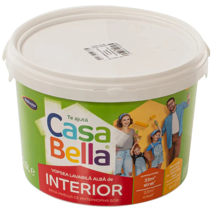 ИНТЕРИОРНА БОЯ БЯЛА 2.5 L CASA BELLA