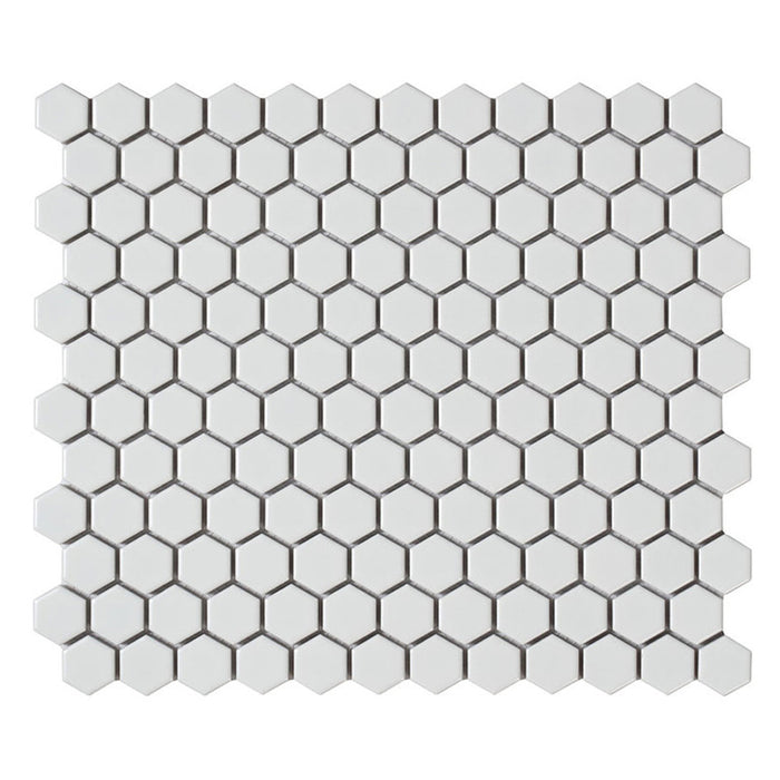 МОЗАЙКА INTERMATEX HEXAGON WHITE MATT 26X30 CM