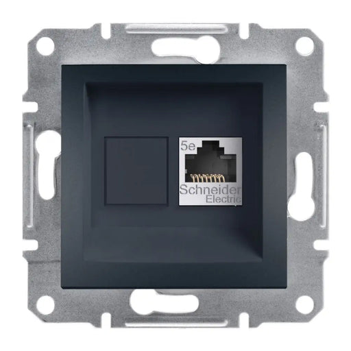 ИНТЕРНЕТ РОЗЕТКА RJ45 CAT 5E UTP АНТРАЦИТ SCHNEIDER ASFORA