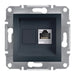 ИНТЕРНЕТ РОЗЕТКА RJ45 CAT 5E UTP АНТРАЦИТ SCHNEIDER ASFORA