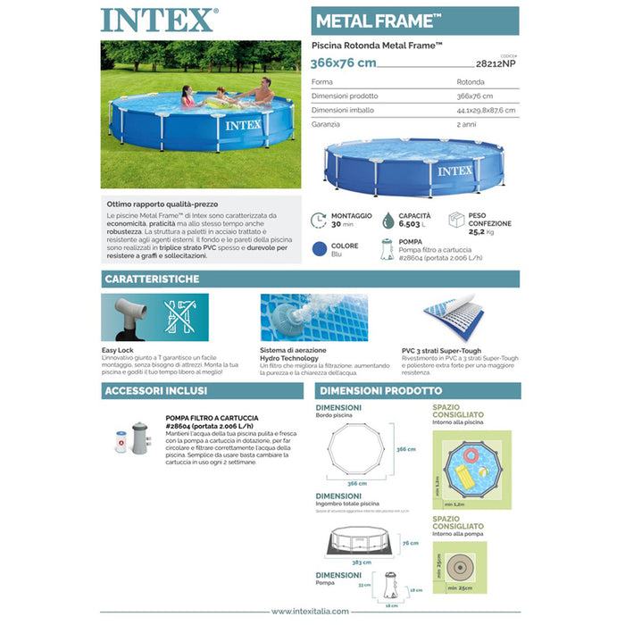 БАСЕЙН Ф366X76CM INTEX 28212NP