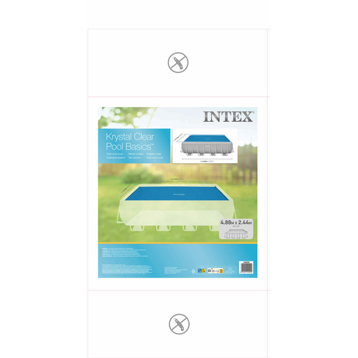 Покривало за плувен басейн Intex 488 x 244 cm Слънчев Квадратен