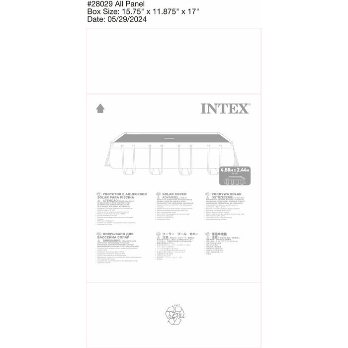 Покривало за плувен басейн Intex 488 x 244 cm Слънчев Квадратен