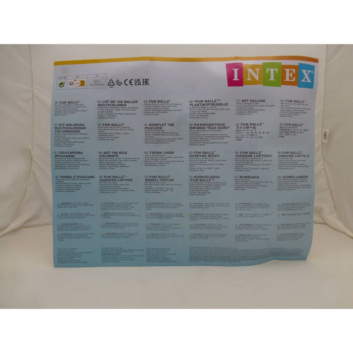 Топки Intex FUN BALLZ 8 x 8 x 8 cm (6 броя)