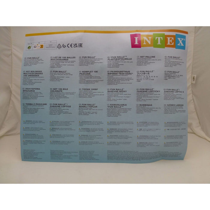 Топки Intex FUN BALLZ 8 x 8 x 8 cm (6 броя)