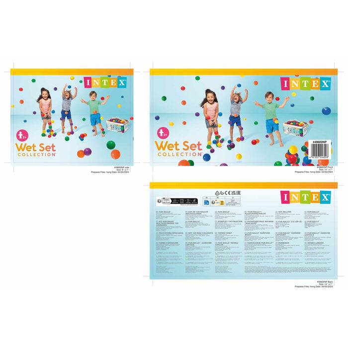 Топки Intex FUN BALLZ 100 Части 6,5 x 6,5 x 6,5 cm (6 броя)