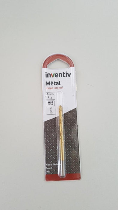 СВРЕДЛО МЕТАЛ HSS-TIN Ф5.5 INVENTIV
