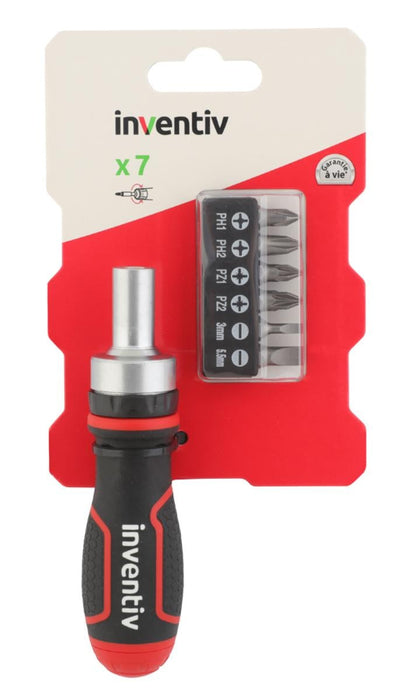 К-Т БИТОВЕ С ОТВЕРТКА 7Ч. INVENTIV