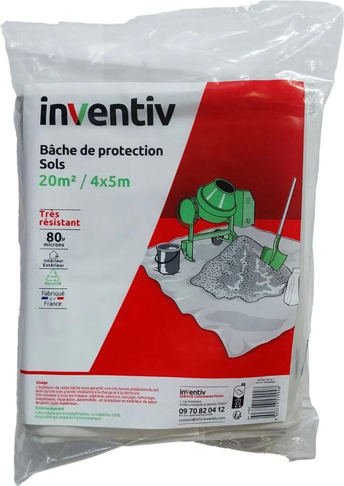 ПОКРИВАЛОЗАЩИТНО 20М2 80МИКРОН INVENTIV