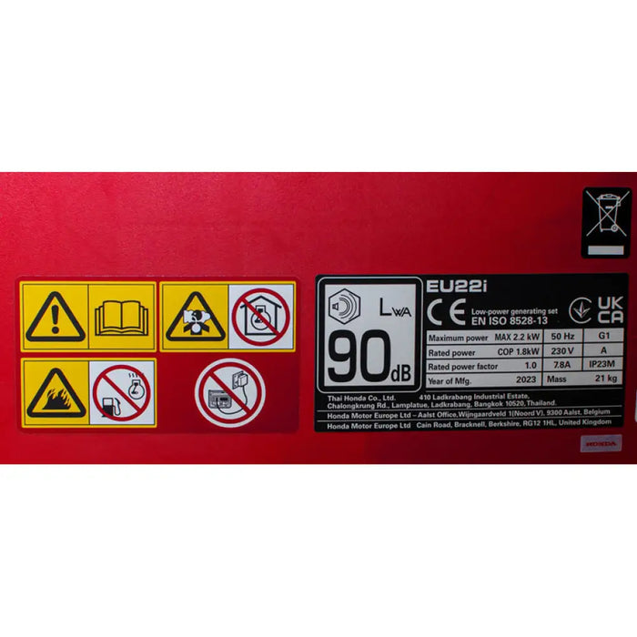 ИНВЕРТОРЕН ГЕНЕРАТОР HONDA EU22I 1800 W