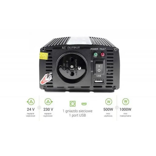 Инвертор GREEN CELL 24V/500W