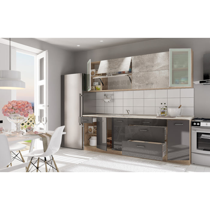 БЛОК КУХНЯ IRIM ALMOND 240 СМ.