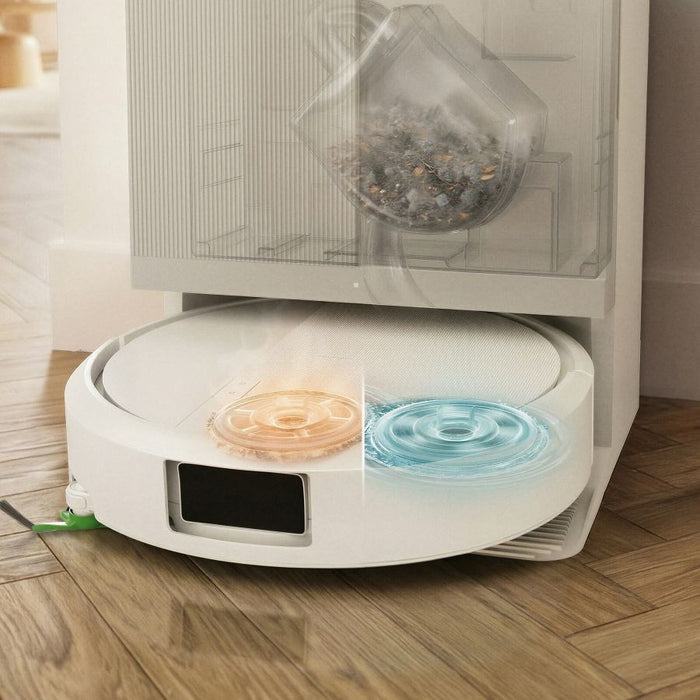 iRobot Roomba Plus 415 Combo Роботизирана прахосмукачка Бяла + Докинг станция за автоматично измиване
