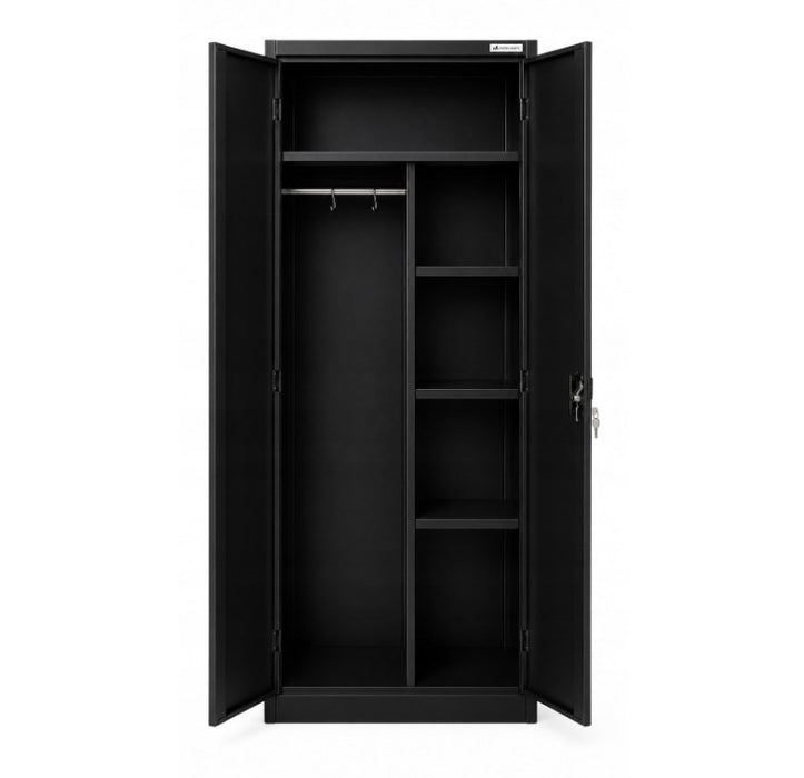 Метален шкаф Iron Mate SATURN 185x90x45, черен, RAL9005