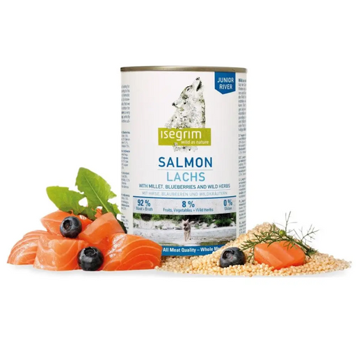 ISEGRIM Junior Salmon - мокра храна за кучета - 400гр