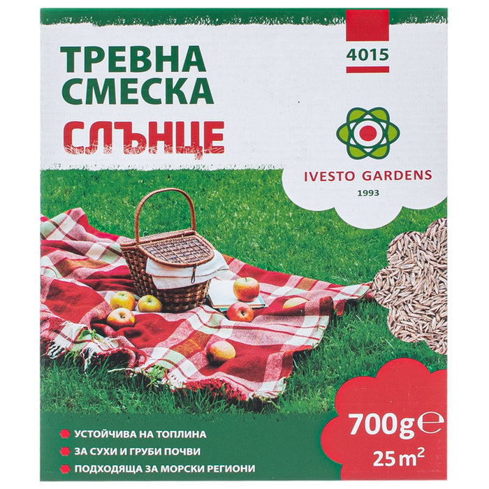 ТРЕВНА СМЕСКА ЗА СЛЪНЧЕВИ ТЕРЕНИ 0.7KG, 25M² IVESTO