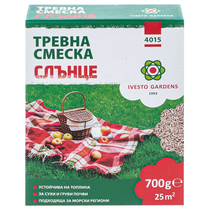 ТРЕВНА СМЕСКА ЗА СЛЪНЧЕВИ ТЕРЕНИ 0.7KG, 25M² IVESTO