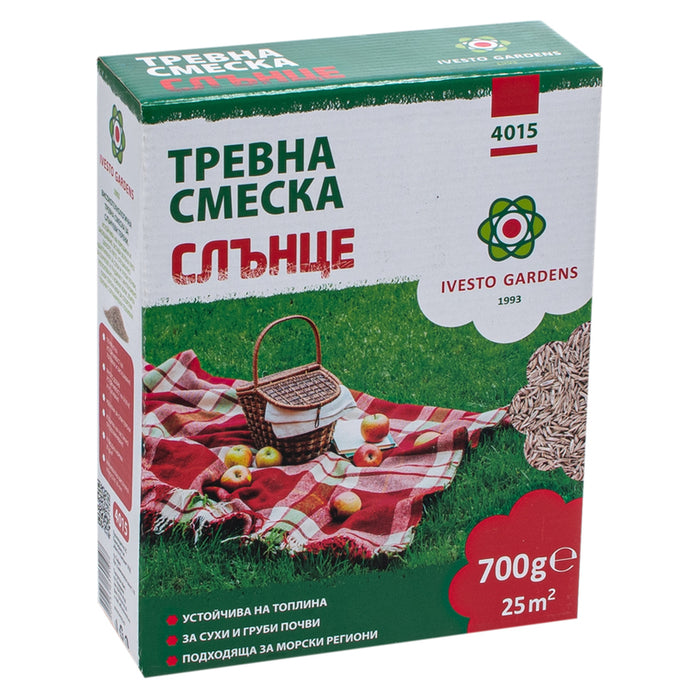 ТРЕВНА СМЕСКА ЗА СЛЪНЧЕВИ ТЕРЕНИ 0.7KG, 25M² IVESTO
