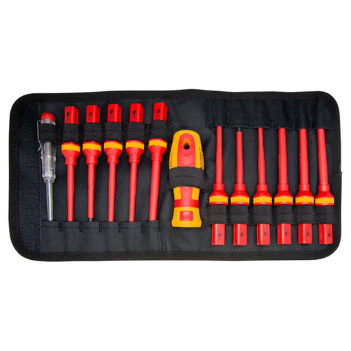 ИЗОЛИРАНИ ОТВЕРТКИ К-Т 13 БР VDE 1000 V TOPMASTER