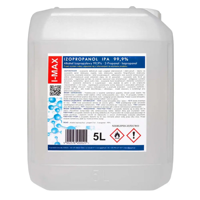 Изопропилов алкохол Изопропанол IPA I-MAX 99.9% 5l