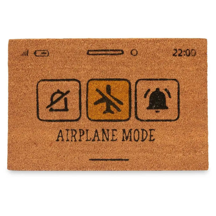 Изтривалка за Врата Gift Decor Airplane Mode Жълт Черен