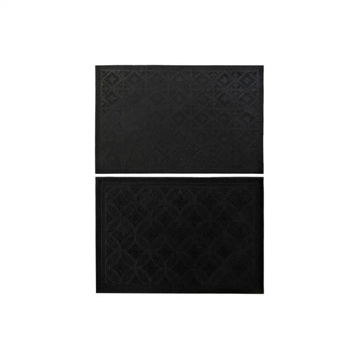 Изтривалка за Врата DKD Home Decor Черен Гума 2 броя (60 x