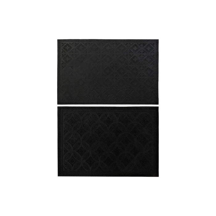 Изтривалка за Врата DKD Home Decor Черен Гума 2 броя (60 x