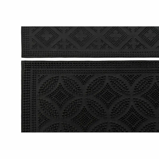 Изтривалка за Врата DKD Home Decor Черен Гума 2 броя (60 x