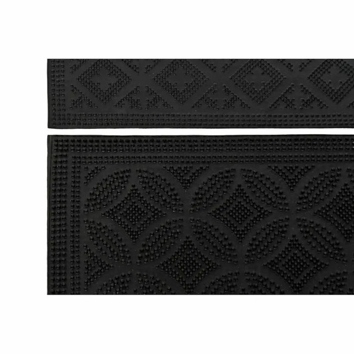 Изтривалка за Врата DKD Home Decor Черен Гума 2 броя (60 x