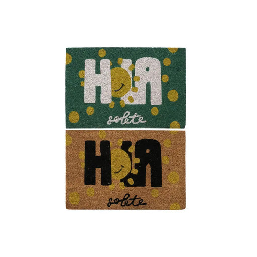Изтривалка за Врата DKD Home Decor Черен Кафяв Гума Бял