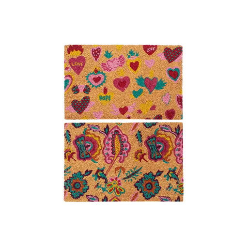 Изтривалка за Врата DKD Home Decor Гума Многоцветен 2 броя