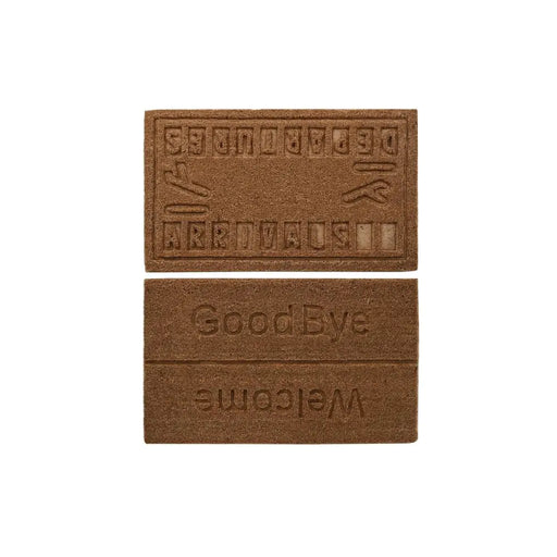 Изтривалка за Врата DKD Home Decor Кафяв Гума Кокосов орех