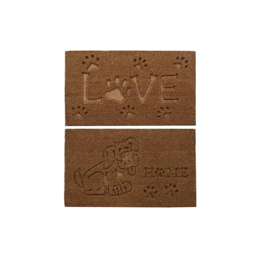 Изтривалка за Врата DKD Home Decor Кафяв Гума Кокосов орех