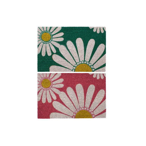 Изтривалка за Врата DKD Home Decor Розов Гума Мента Бял