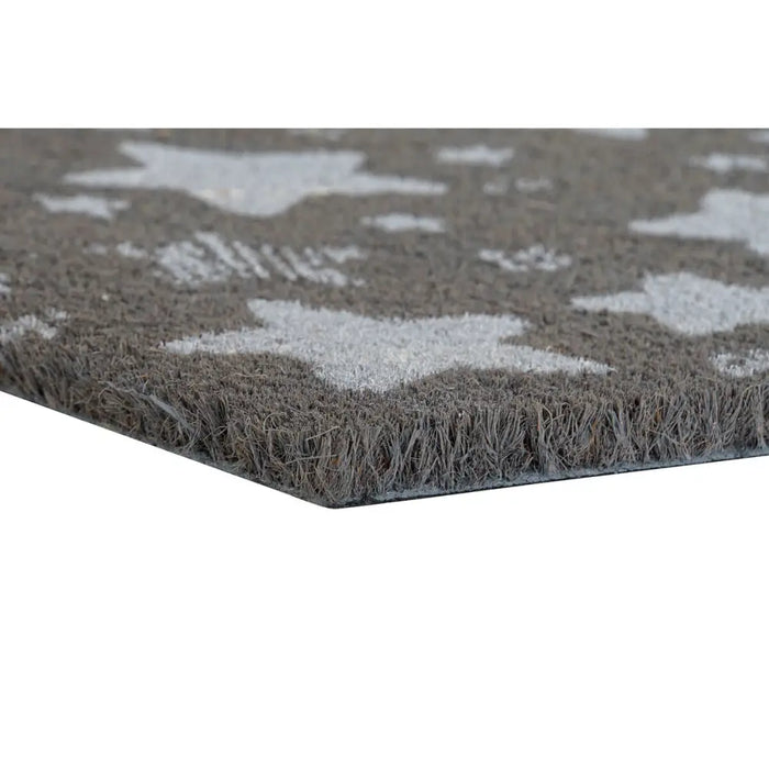 Изтривалка за Врата DKD Home Decor Сив Гума Звезди Бял