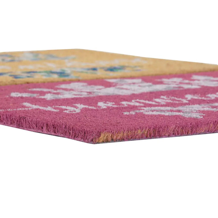 Изтривалка за Врата DKD Home Decor Сив Розов Кафяв Гума Бял