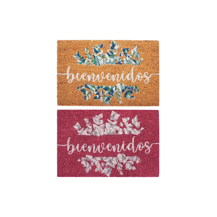 Изтривалка за Врата DKD Home Decor Сив Розов Кафяв Гума Бял